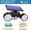 30 LEDs Solar Light Dual Head Solar Lamp PIR Motion Sensor Spotlight Waterproof Outdoor Adjustable Angle Lights