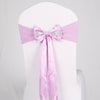 For Wedding Events Party Ceremony Banquet Christmas Decoration Chair Sash Bow Elastic Chair Ribbon Back Tie Bands Chair Sashes(Light Purple)
