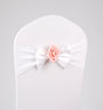 Wedding Chair Cover Sash Satin Fabric Bow Tie Ribbon Band Decoration Hotel Wedding Party Ceremony Banquet Supplies(White)
