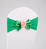 Wedding Chair Cover Sash Satin Fabric Bow Tie Ribbon Band Decoration Hotel Wedding Party Ceremony Banquet Supplies(Dark Green)