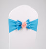 Wedding Chair Cover Sash Satin Fabric Bow Tie Ribbon Band Decoration Hotel Wedding Party Ceremony Banquet Supplies(Peacock Blue)