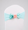 Wedding Chair Cover Sash Satin Fabric Bow Tie Ribbon Band Decoration Hotel Wedding Party Ceremony Banquet Supplies(Blue)