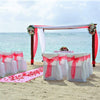 2 PCS Sheer Ribbon Organza Wedding Chair Decorations Sashes Belt Knot Chair Bow Bands Ties Chairs Wedding Banquet Supplies(Fruit Green)