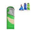 Adult Outdoor Camping Sleeping Bag with Hood Camping Office Lunch Break Home Sleeping Bag Supplies, Colour:Single Green