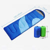 Adult Outdoor Camping Sleeping Bag with Hood Camping Office Lunch Break Home Sleeping Bag Supplies, Colour:Double Blue