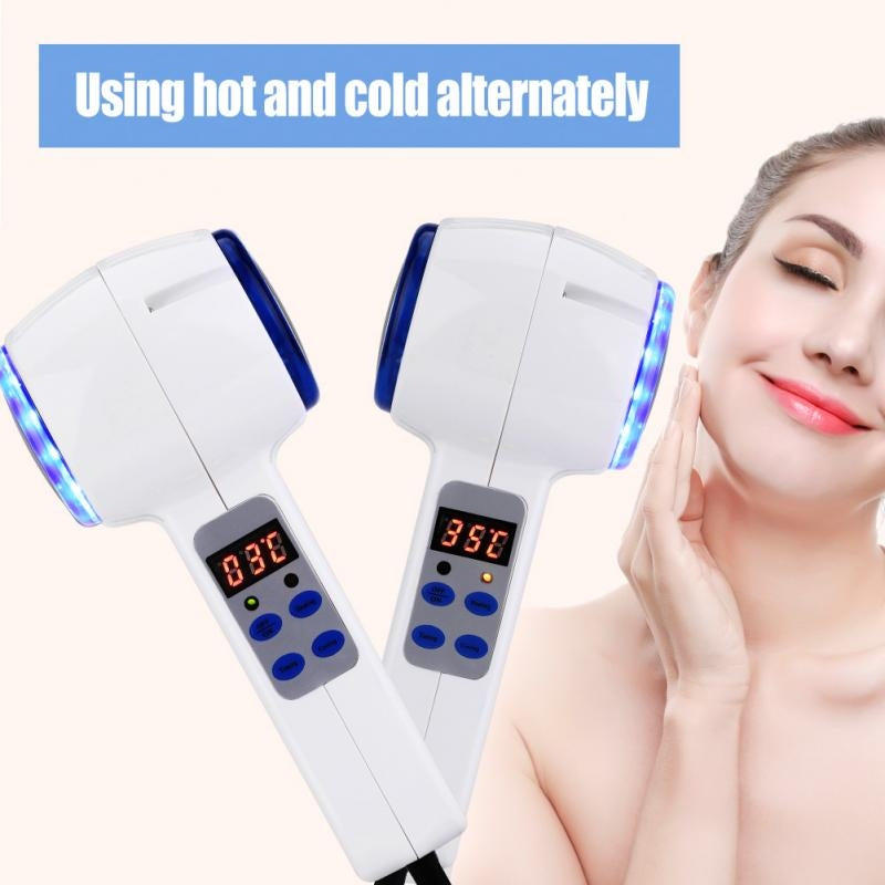 Face Care Device Hot Cold Hammer Cryotherapy Blue Photon Acne Treatment Skin Beauty Massager Lifting Rejuvenation Facial Machine