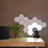 Touch-sensitive Honeycomb Quantum Lamp Assembly Combination Background Aisle Wall Lamp, Color:3pcs White Light Including Power Sup