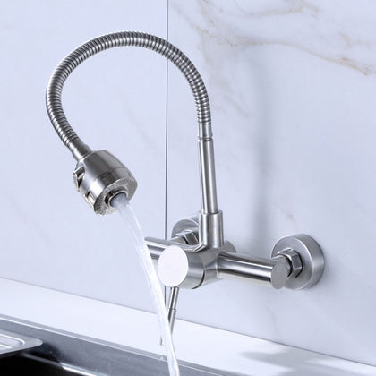 Stainless Steel Material Wall Mounted Kitchen Sink Mixer Faucet