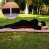 Double Air Hole Automatic Inflatable Pad Outdoor Camping Tent Pad Moisture-Proof Stitched Lunch Break Sleeping Pad(Red Yellow Printing)