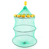 Outdoor Buoyancy Fishnet 3 Circle Fold Portable Fish Cage Multi-Float Sea Fishing Net