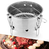 Small BBQ Outdoor Stainless Steel Portable BBQ Grilled Net Camping Picnic Charcoal Folding Oven