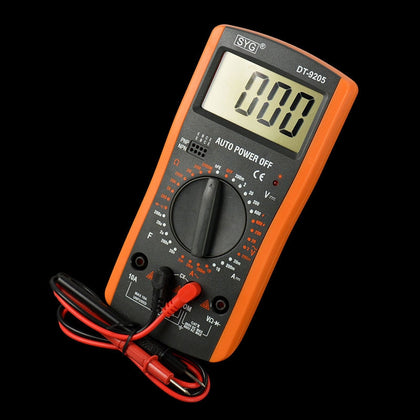 DT9205 Digital Multimeter High Precision Range Handheld Ammeter Voltmeter Resistance Capacitance AC / DC Tester