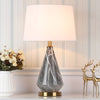 Marbled Ceramic Table Lamp Bedside Living Room Bedroom Hotel Decorative Lighting(Grey)