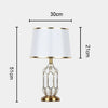 Fashion Minimalist Bedside Living Room Bedroom Decorative Table Lamp(White Gold)