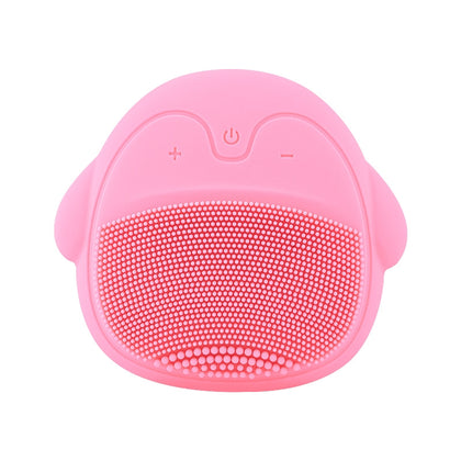 Silicone Cleansing Device Electric Sonic Face Washer(J5 Pink)