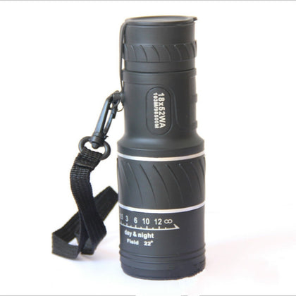 Bolanke 18X52 Monocular with Eyepiece Lens Cover Dual Focusing Low-light Night Vision Telescope