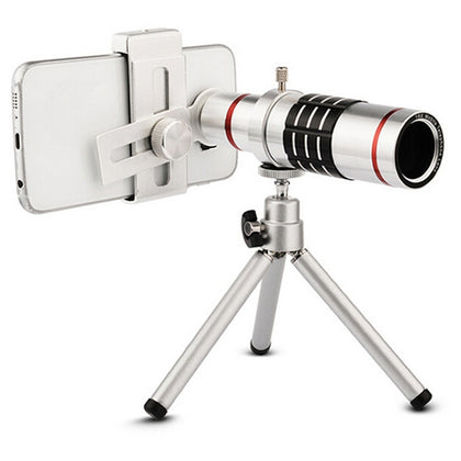 Outdoor Telescope Mobile Phone Accessories Shooting Telephoto Lens with Universal Metal Clip( 18X)