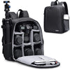 CADeN SLR Camera Shoulder Digital Camera Bag Outdoor Lightweight and Durable Nylon Photography Backpack(Black (Big size))