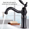 Copper Black Ancient Red Hot Cold Water Bathroom Basin Rotating Faucet
