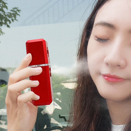 USB Handheld Cold Spray Facial Humidifier(Red)