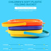 3 PCS Outdoor Beach Play Water Toy Multi-function Telescopic Folding Bucket, Capacity: 2.5L(Green)