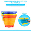 3 PCS Outdoor Beach Play Water Toy Multi-function Telescopic Folding Bucket, Capacity: 2.5L(Orange)