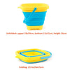 3 PCS Outdoor Beach Play Water Toy Multi-function Telescopic Folding Bucket, Capacity: 2.5L(Blue)