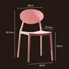 Plastic Chair Back Stool Modern Minimalist Home Dining Chair Computer Chair(Red)