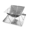 Portable Folding Outdoor Stainless Steel Charcoal Grill, Grill / plate specifications: 31*31*22cm