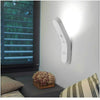 Human Body Induction USB Night Light Light Control Smart Home LED Wall Lamp Bedroom Bedside Lamp White Light 6500K( Black)