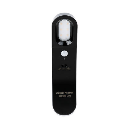 Human Body Induction USB Night Light Light Control Smart Home LED Wall Lamp Bedroom Bedside Lamp  Warm White 3000K( Black)