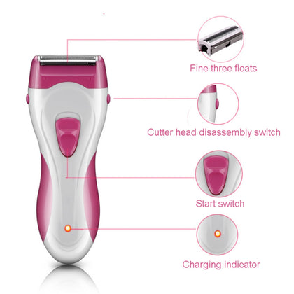 Women Body Hair Remover Trimmer Waterproof Rechargeable for Face Body