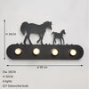 Animal Style Retro Restaurant Wall Lamp Bar Bedroom Study, Style:Wild horse(With 4 STW 4WLED bulbs)