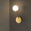 E27 LED Pure Copper Bedroom Bedside Aisle Glass Ball Wall Lamp, Power source: White Light LED5W(Gold )