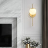 Creative Personality Copper Art Glass Ball Wall Lamp, Power source:  Without Light Source( Single Head )
