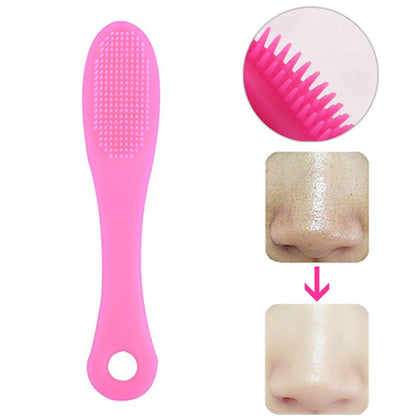 10 PCS Blackhead Brush Face Cleansing Extractor Remover Tool Silicone Finger Massage Brush Face Exfoliating Cleansing Tool(Light