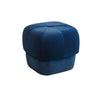 Modern Fabric Solid Wood Stool Thickened Small Stool Living Room Stool, Specification:Small Dark Blue