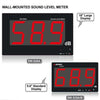 SNDWAY Wall-mounted 30~130dB Large Screen Digital Display Noise Decibel Monitoring Testers, Specification:SW526A 18 inch Display