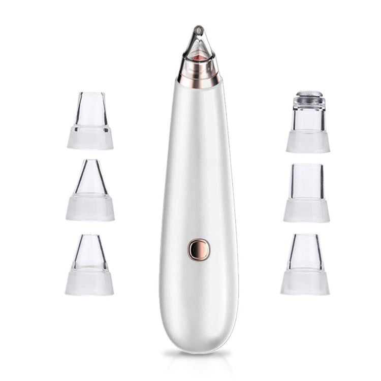 Electric Black Head Beauty Instrument Pore Cleaner Ceauty Care Tools, Specification:With 6 Tips(White)