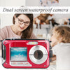 New W8D Dual Screen Camera Waterproof HD Digital Camera DV Camcorder(Blue)