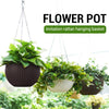 Rattan-like Hanging Basket Plastic Garden Flower Pot Creative Green Dill Absorbent Hanging Basin, Size:XL(Gray Ordinary Version)