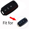 Do not Touch My Key Style Silicone Car Key Cover for Volkswagen Jetta Polo Passat Skoda Tiguan Golf(Black)