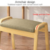 Modern Minimalist Makeup Stool Bedroom Solid Wood Chair Home Bench(Wood Brown)