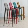 Transparent Bar Chair Personality Fashion Home High Chair Acrylic Chair, Height:65cm(Transparent Red)