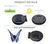3 PCS Solar Power Light Multi-color Fiber Optic Butterfly LED Stake Light for Outdoor Garden