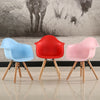 Nordic Minimalist Modern Children Furniture Kids Stool Plastic Wood Chair Fashion Kids Chair(Pink)
