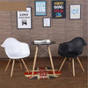 Nordic Minimalist Modern Children Furniture Kids Stool Plastic Wood Chair Fashion Kids Chair(White)