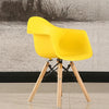 Nordic Minimalist Modern Children Furniture Kids Stool Plastic Wood Chair Fashion Kids Chair(Yellow)