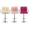 Three-level Gas Poles Increase The Chassis Modern Minimalist Bar Chair Lifting Chair(Pink)