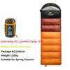 Naturehike NH15S009-D Adult Outdoor Tent Camping Summer Thin Single Portable Down Cotton Sleeping Bag, Style:Without Lead(Apricot Yellow)